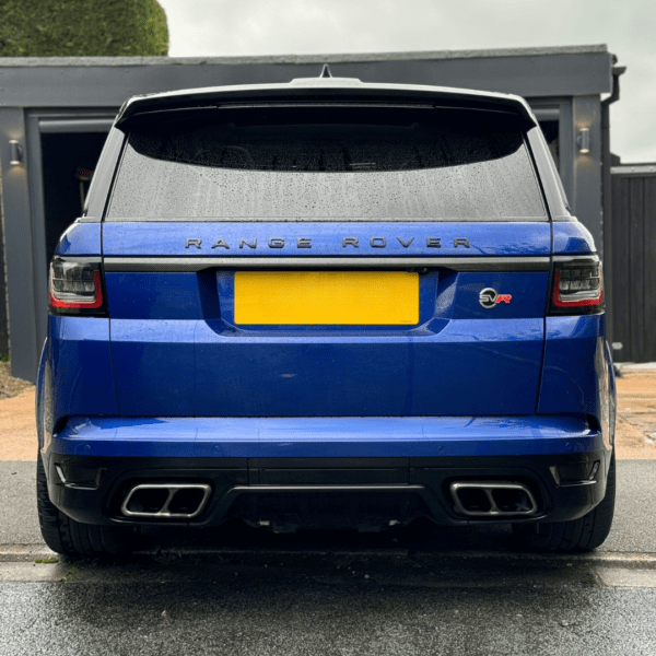 rear exterior of the Lancashire Competitions Range Rover SVR competition