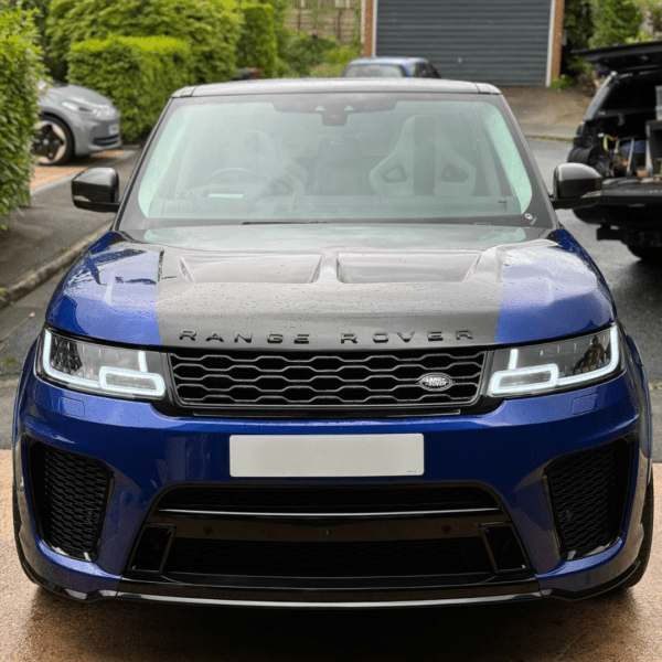 front exterior of the Lancashire Competitions Range Rover SVR competition